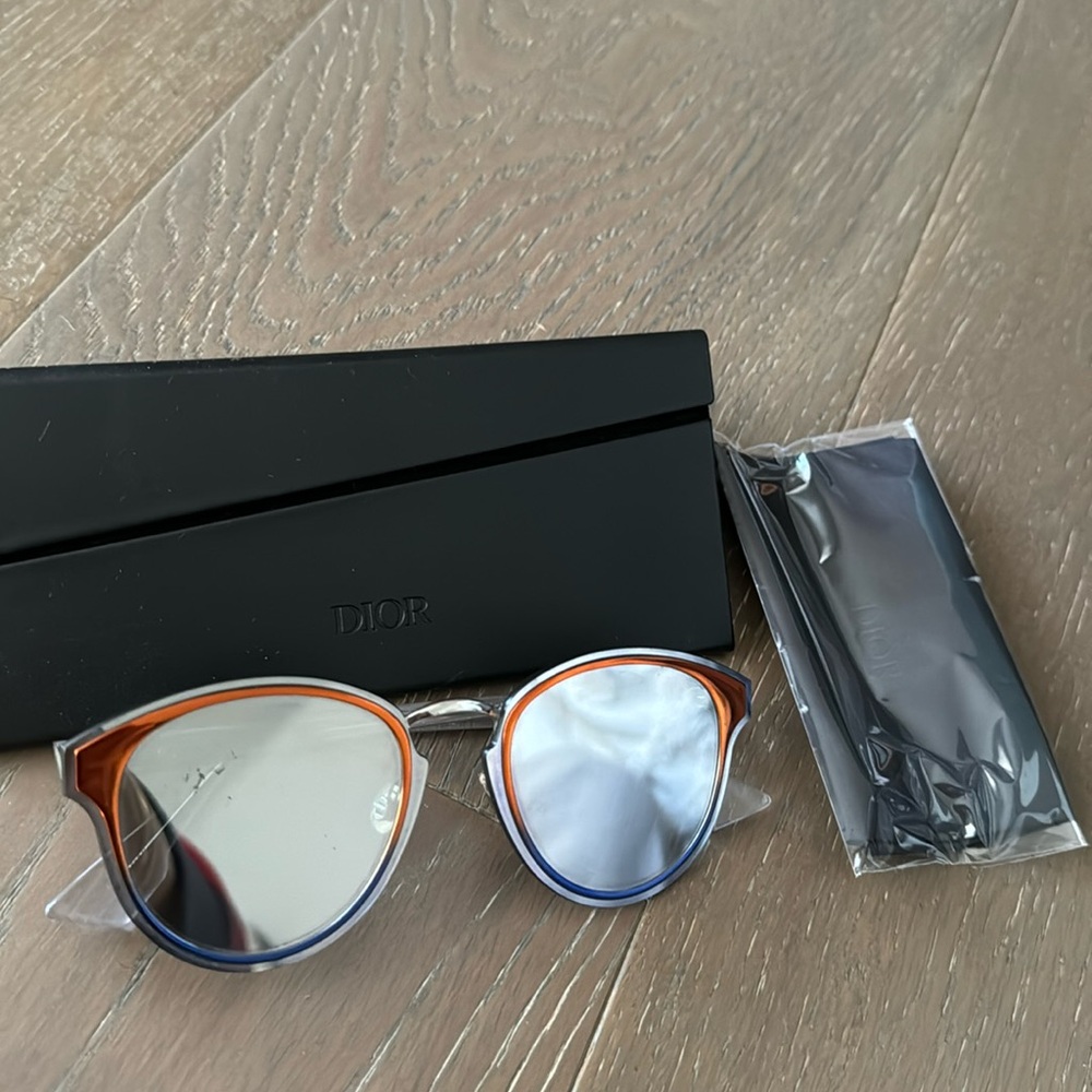 Dior NightFall Orange Blue Sunglasses with Box/Cloth